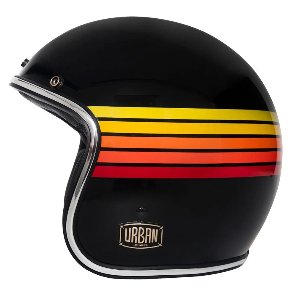 Capacete Urban Tracer Fire Stripes Preto