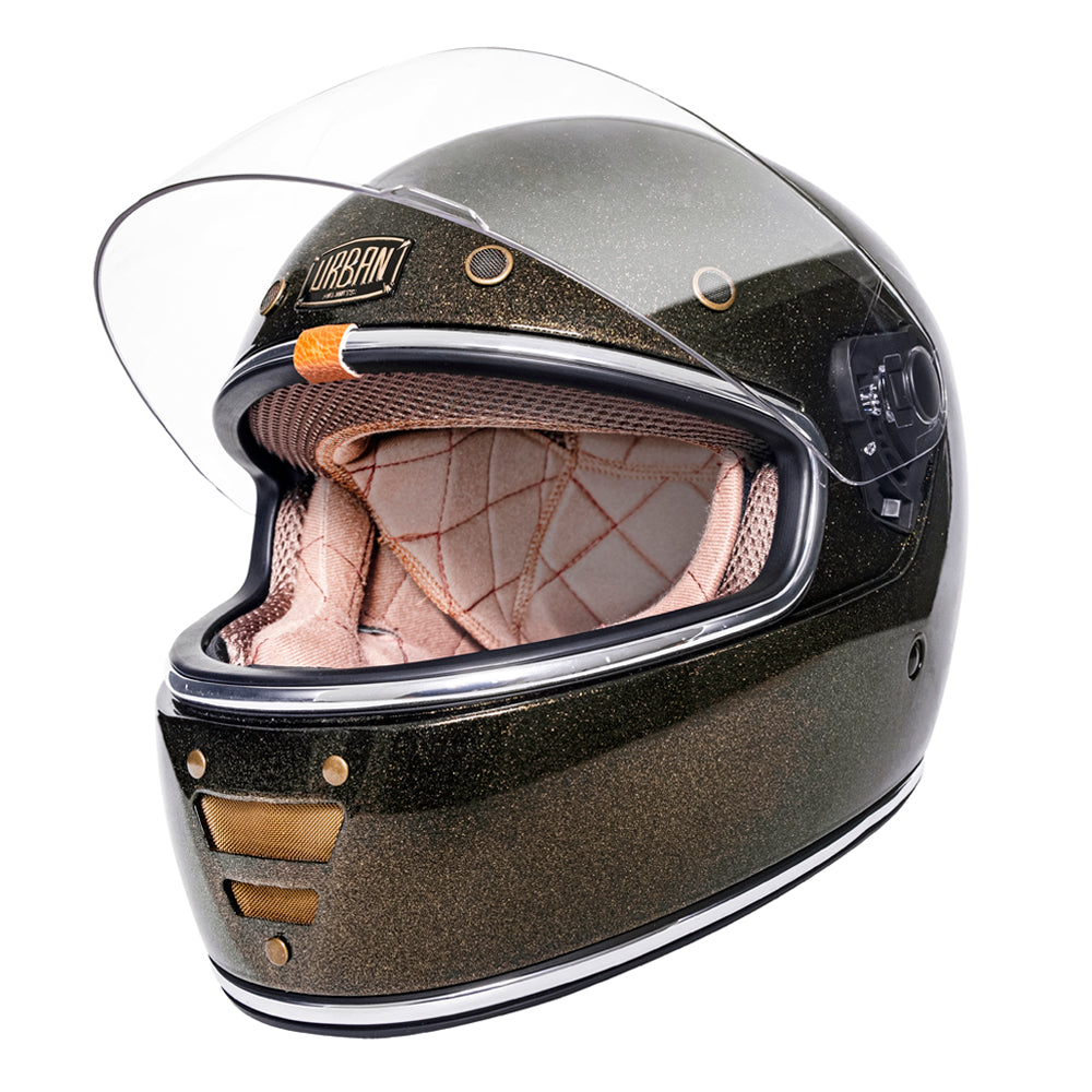 Capacete Urban Cafe Racer Dark Gold Flake