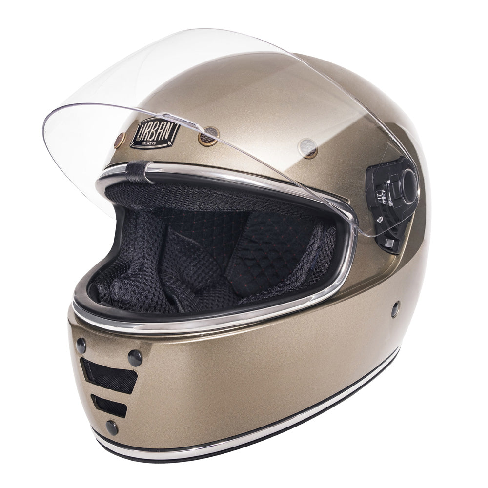 Capacete Urban Cafe Racer Champanhe Flake