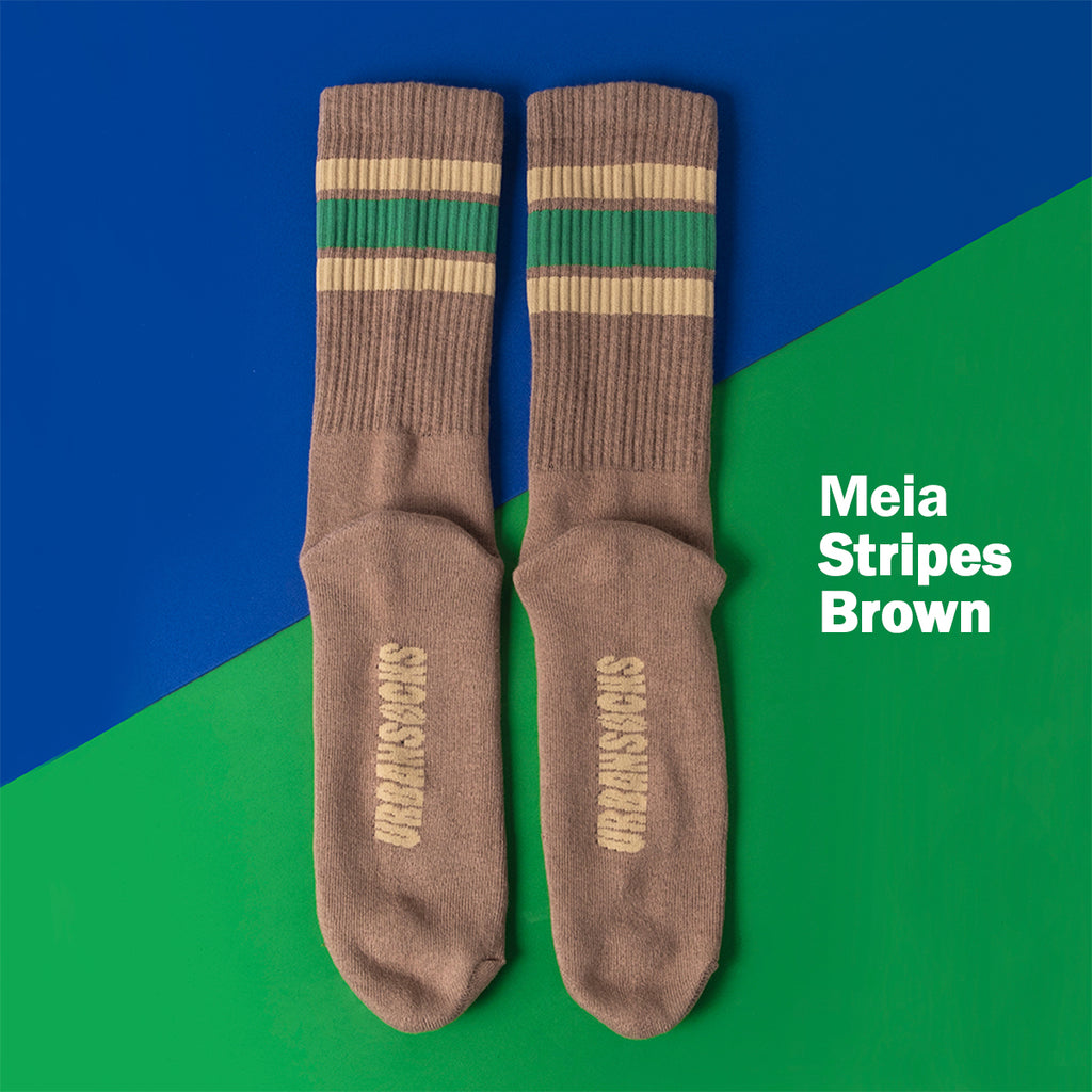 Meia Urbansocks Stripes Marrom