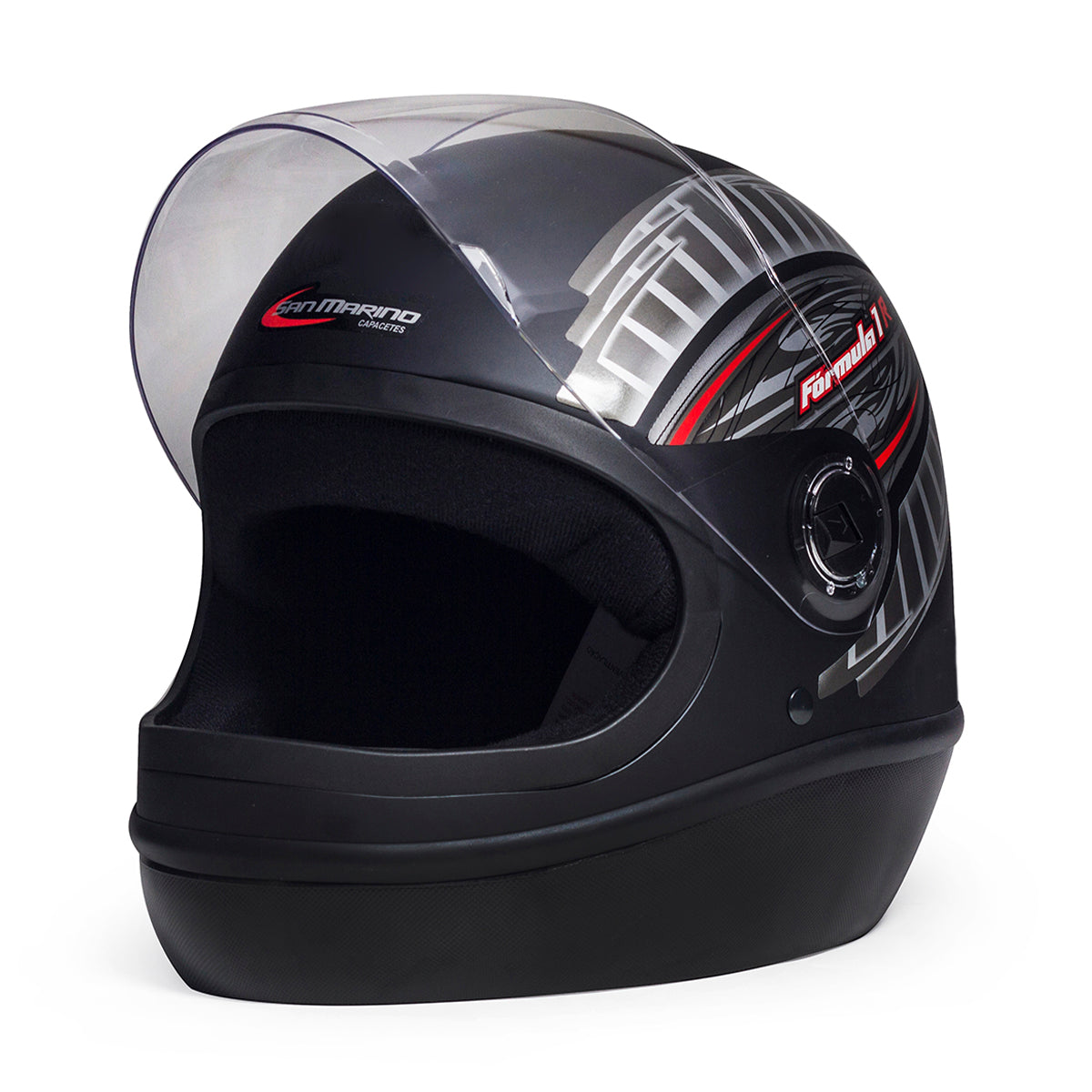 Capacete Fórmula 1 Grafic Preto Fosco