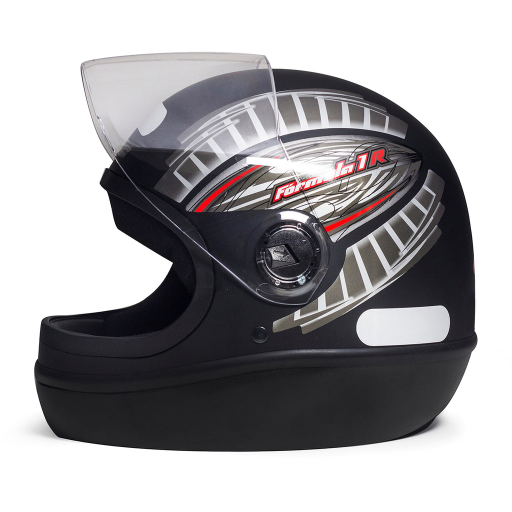Capacete Fórmula 1 Grafic Preto Fosco