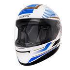 Capacete TH7 Grid Branco e Azul Brilho