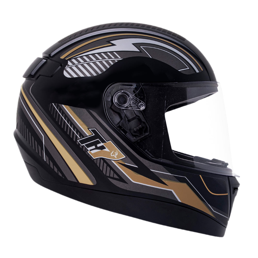 Capacete TH7 Trama Preto Dourado