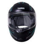 Capacete TH7 Trama Preto Turquesa