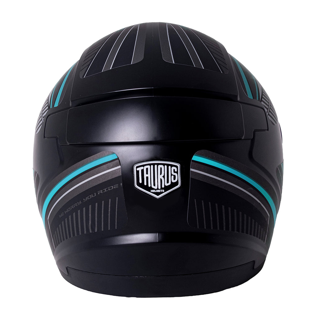 Capacete TH7 Trama Preto Turquesa