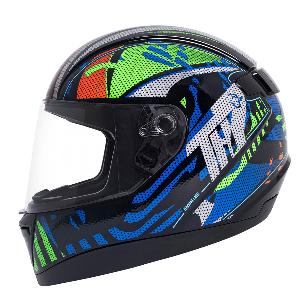 Capacete TH7 Prisma Preto e Azul