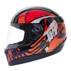 Capacete TH7 Prisma Preto e Laranja