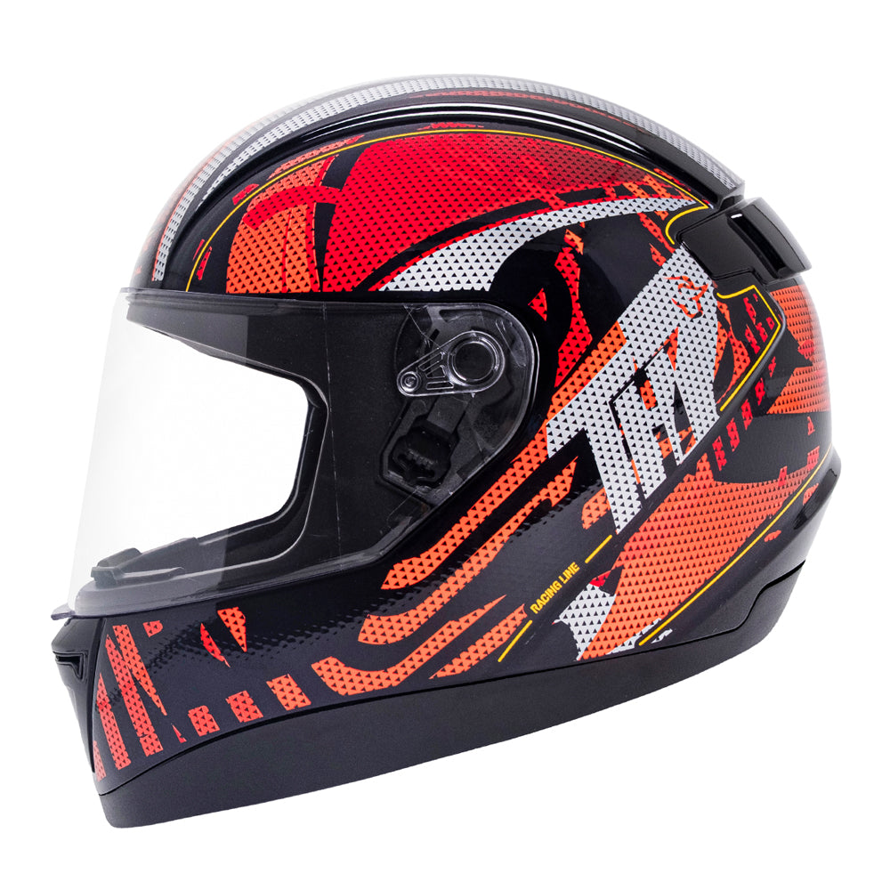 Capacete TH7 Prisma Preto e Laranja