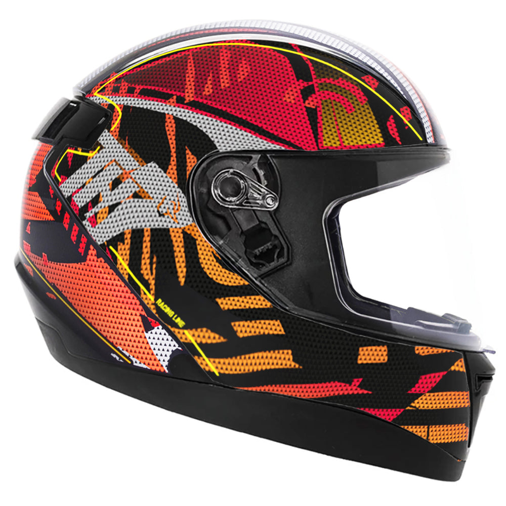 Capacete TH7 Prisma Preto e Laranja