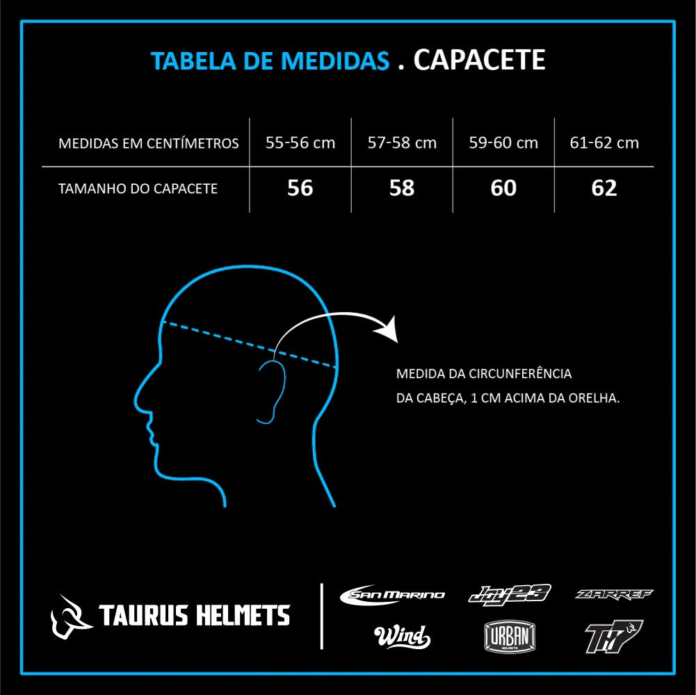 Capacete TH7 Prisma Preto e Azul